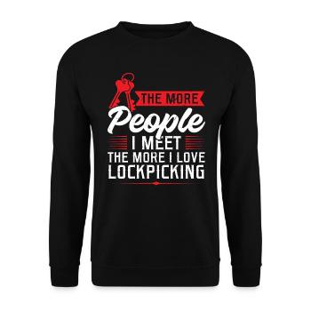 J’adore le lockpicking | | de prélèvement de serrure Sélecteur de serrure - Sweat-shirt Unisexe - noir - Devant - Alina (178cm) & Michal (187cm)