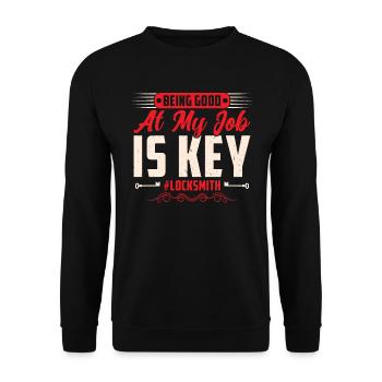 Being Good at My Job Is The Key - Unisex Sweatshirt - black - Front - Alina (178cm) & Michal (187cm)