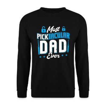 Most Picktacular Dad Ever | Lock Picking Pun - Unisex Sweatshirt - black - Front - Alina (178cm) & Michal (187cm)
