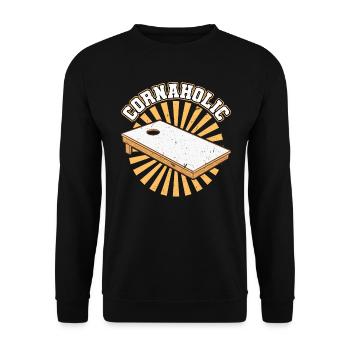 Cornaholic - Trou aveugle Cornhole - Sweat-shirt Unisexe - noir - Devant - Alina (178cm) & Michal (187cm)