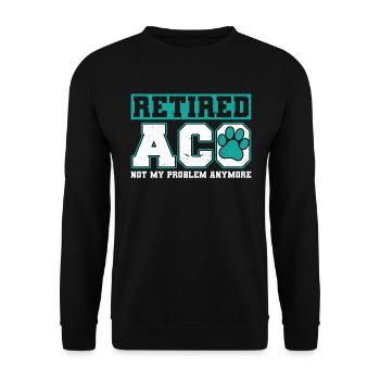 Retired Animal Welfare Officer - Unisex Sweatshirt - black - Front - Alina (178cm) & Michal (187cm)