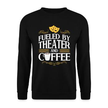 Alimenté par le théâtre et le café - Théâtre - Sweat-shirt Unisexe - noir - Devant - Alina (178cm) & Michal (187cm)