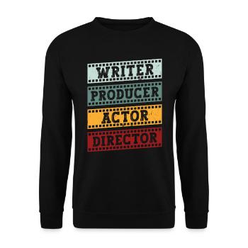 Auteur Producteur Actrice Réalisateur - Sweat-shirt Unisexe - noir - Devant - Alina (178cm) & Michal (187cm)