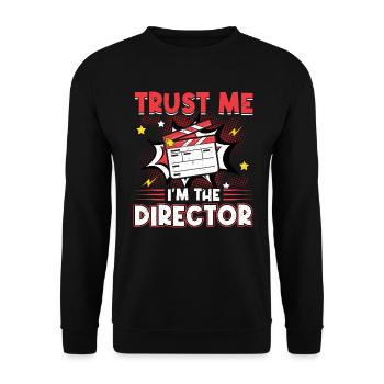 Croyez-moi, je suis le réalisateur - Réalisation de films - Sweat-shirt Unisexe - noir - Devant - Alina (178cm) & Michal (187cm)