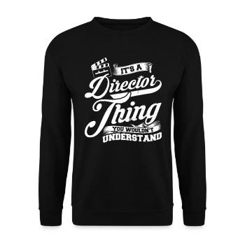 C’est une chose du réalisateur - Cinéaste - Sweat-shirt Unisexe - noir - Devant - Alina (178cm) & Michal (187cm)