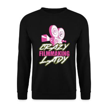 Cinéaste fou - Sweat-shirt Unisexe - noir - Devant - Alina (178cm) & Michal (187cm)