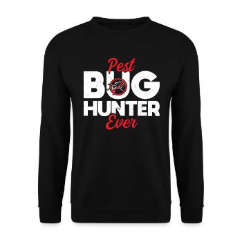 Pest Bug Hunter Ever - Kammerjäger - Unisex Sweatshirt - black - Front - Alina (178cm) & Michal (187cm)