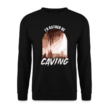 Je préfère être spéléologue - Sweat-shirt Unisexe - noir - Devant - Alina (178cm) & Michal (187cm)