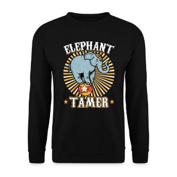 Elephant Tamer - Maître de cirque - Sweat-shirt Unisexe - noir - Devant - Alina (178cm) & Michal (187cm)