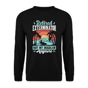 Schädlingsbekämpfer Im Ruhestand - Unisex Pullover - Schwarz - Vorne - Alina (178cm) & Michal (187cm)