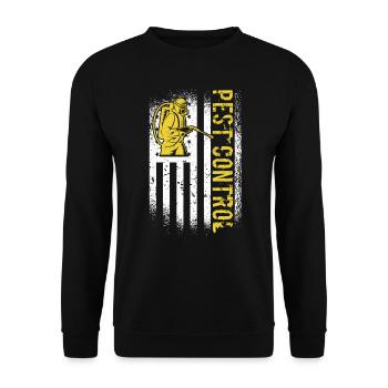 Drapeau américain - Patriotique - Exterminateur - Sweat-shirt Unisexe - noir - Devant - Alina (178cm) & Michal (187cm)
