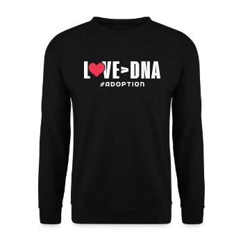 Love About Dna - Journée de l’adoption - Sweat-shirt Unisexe - noir - Devant - Alina (178cm) & Michal (187cm)