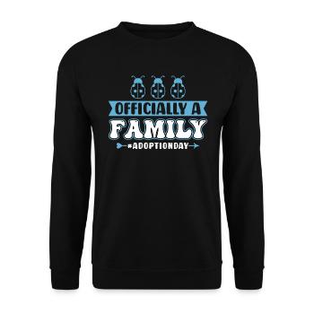 Officiellement une famille - Journée de l’adoption - Sweat-shirt Unisexe - noir - Devant - Alina (178cm) & Michal (187cm)