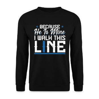 Weil Er Mir Gehört, Gehe Ich Diesen Weg - Unisex Pullover - Schwarz - Vorne - Alina (178cm) & Michal (187cm)