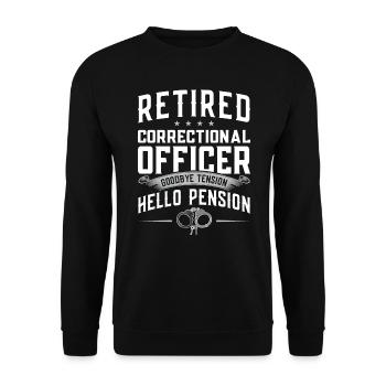 Gardien de prison à la retraite - Sweat-shirt Unisexe - noir - Devant - Alina (178cm) & Michal (187cm)