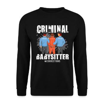 Baby-sitter criminelle Alias Agent correctionnel - Sweat-shirt Unisexe - noir - Devant - Alina (178cm) & Michal (187cm)
