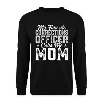 Mon agent correctionnel m’appelle maman - Sweat-shirt Unisexe - noir - Devant - Alina (178cm) & Michal (187cm)