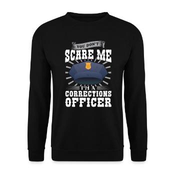 You Don't Scare Me I Am a Law Enforcement Officer - Unisex Sweatshirt - black - Front - Alina (178cm) & Michal (187cm)
