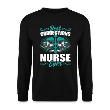 The Best Nurse in prison - Unisex Sweatshirt - black - Front - Alina (178cm) & Michal (187cm)