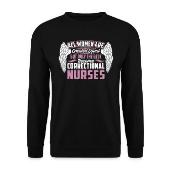 Seules les meilleures deviennent infirmières - Sweat-shirt Unisexe - noir - Devant - Alina (178cm) & Michal (187cm)