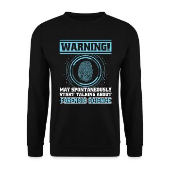 Talk about forensic science - Unisex Sweatshirt - black - Front - Alina (178cm) & Michal (187cm)
