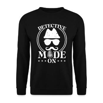 Detective Mode On - Unisex Sweatshirt - black - Front - Alina (178cm) & Michal (187cm)
