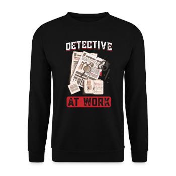 Detective at work - Unisex Sweatshirt - black - Front - Alina (178cm) & Michal (187cm)