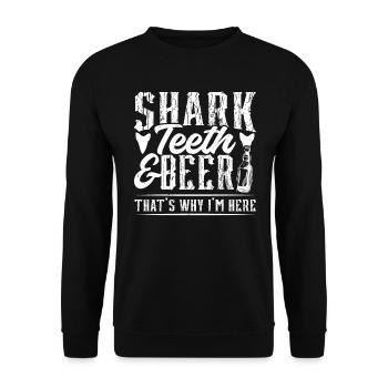 Shark Teeth And Beer - Fossil Hunters - Unisex Sweatshirt - black - Front - Alina (178cm) & Michal (187cm)
