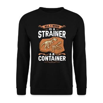 J’ai besoin d’un tamis et d’un conteneur - Sweat-shirt Unisexe - noir - Devant - Alina (178cm) & Michal (187cm)