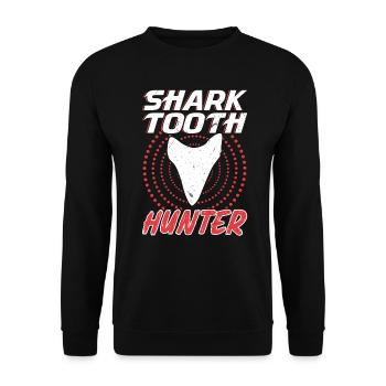 Shark Tooth Hunters - Fossil Hunters - Unisex Sweatshirt - black - Front - Alina (178cm) & Michal (187cm)