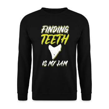 Trouver des dents est ma passion Fossil Hunter - Sweat-shirt Unisexe - noir - Devant - Alina (178cm) & Michal (187cm)