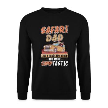 Safari Father - Family Safari - Unisex Sweatshirt - black - Front - Alina (178cm) & Michal (187cm)