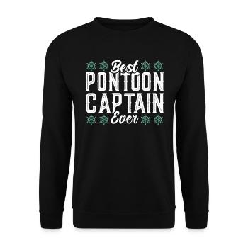 Best Pontoon Captain Of All Time - Pontoon Boat - Unisex Sweatshirt - black - Front - Alina (178cm) & Michal (187cm)