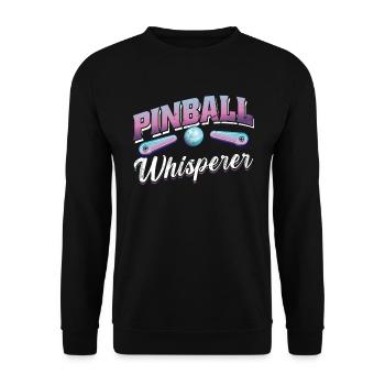 Pinball Whisperer - Unisex Sweatshirt - black - Front - Alina (178cm) & Michal (187cm)