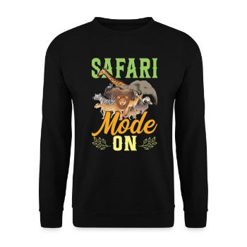 Safari Mode On - Family Safari - Unisex Sweatshirt - black - Front - Alina (178cm) & Michal (187cm)