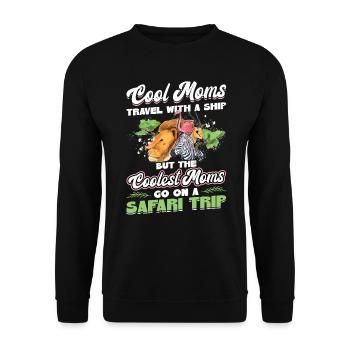 Safari Mom - Family Safari - Unisex Sweatshirt - black - Front - Alina (178cm) & Michal (187cm)