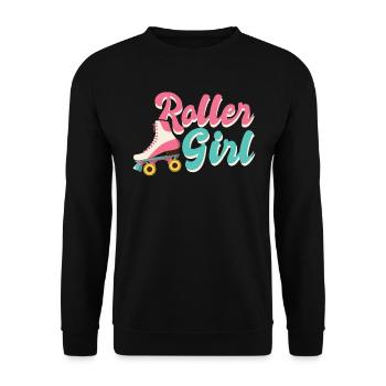 Roller Girl - Roller Skating - Ice Skating - Unisex Sweatshirt - black - Front - Alina (178cm) & Michal (187cm)