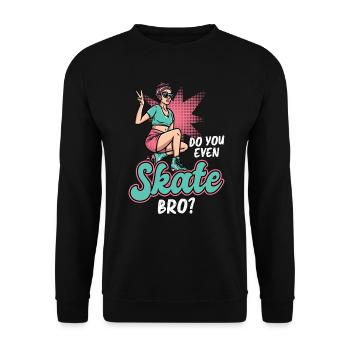Pouvez-vous patiner du tout, frère - patin à roulettes - Sweat-shirt Unisexe - noir - Devant - Alina (178cm) & Michal (187cm)