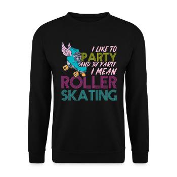 Roller skating party - Roller skater - Unisex Sweatshirt - black - Front - Alina (178cm) & Michal (187cm)