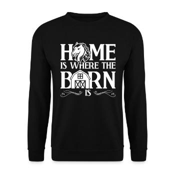 Home Ist, Où se trouve la grange - Clydesdale - Sweat-shirt Unisexe - noir - Devant - Alina (178cm) & Michal (187cm)