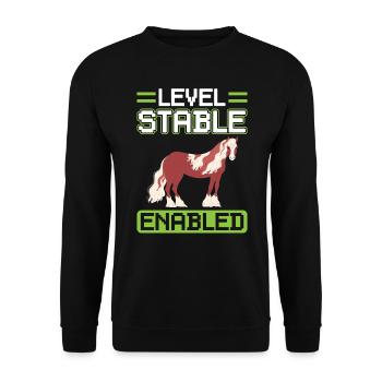 Décrochage de niveau activé - Clydesdale - Sweat-shirt Unisexe - noir - Devant - Alina (178cm) & Michal (187cm)