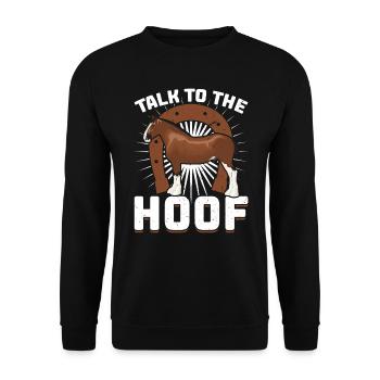 Conversation avec le sabot - Clydesdale - Sweat-shirt Unisexe - noir - Devant - Alina (178cm) & Michal (187cm)