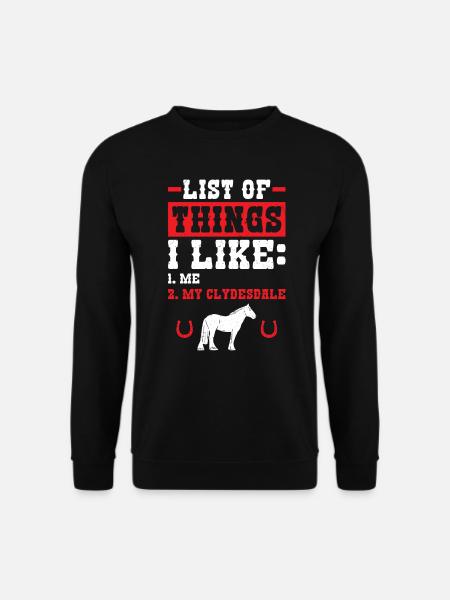 Ich Mag Mich Und Mein Clydesdale - Unisex Pullover - Schwarz