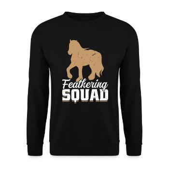 Bovins à plumes - Clydesdale - Sweat-shirt Unisexe - noir - Devant - Alina (178cm) & Michal (187cm)