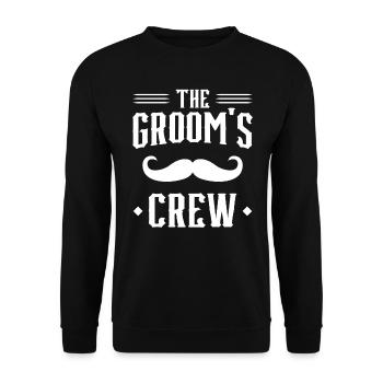 Die Crew Des Bräutigams - Unisex Pullover - Schwarz - Vorne - Alina (178cm) & Michal (187cm)