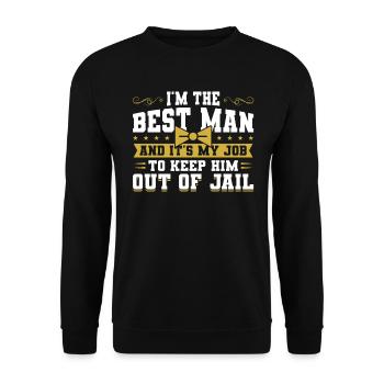 Ich Bin Der Trauzeuge - Unisex Pullover - Schwarz - Vorne - Alina (178cm) & Michal (187cm)