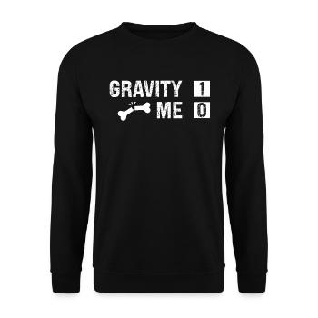 Gravity vs Me - Fracture osseuse - Sweat-shirt Unisexe - noir - Devant - Alina (178cm) & Michal (187cm)