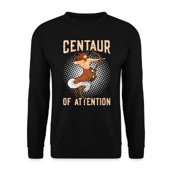 Centaur of Attention - Unisex Sweatshirt - black - Front - Alina (178cm) & Michal (187cm)