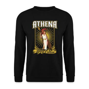 Athena - Goddess of Wisdom - Unisex Sweatshirt - black - Front - Alina (178cm) & Michal (187cm)