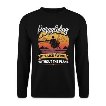 Le parapente, c’est comme voler sans avion - Sweat-shirt Unisexe - noir - Devant - Alina (178cm) & Michal (187cm)